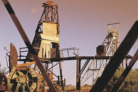 Poppet heads and industrial equipment in the outback
